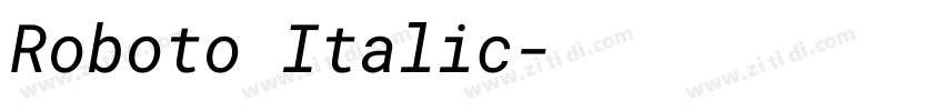 Roboto Italic字体转换
